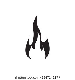 
black fire logo icon template vector
