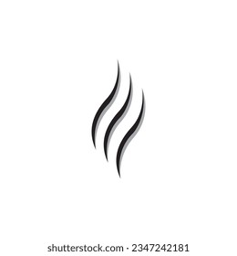 
black fire logo icon template vector
