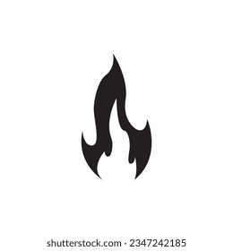 
black fire logo icon template vector
