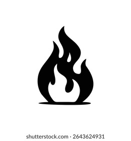 black fire silhouette logo icon