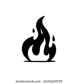 black fire silhouette logo icon