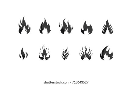 Black Fire Vector Set