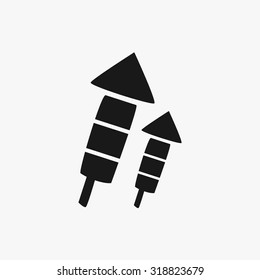 Black Firecracker icons set. Vector Illustration eps10
