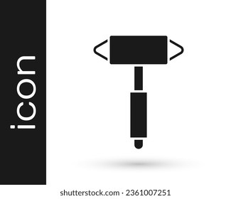 Black Firefighter axe icon isolated on white background. Fire axe.  Vector