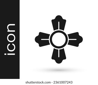 Black Firefighter icon isolated on white background.  Vector