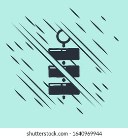 Black Firework icon isolated on green background. Concept of fun party. Explosive pyrotechnic symbol. Glitch style. Vector Illustration