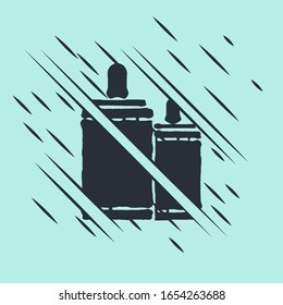 Black Firework icon isolated on green background. Concept of fun party. Explosive pyrotechnic symbol. Glitch style. Vector Illustration