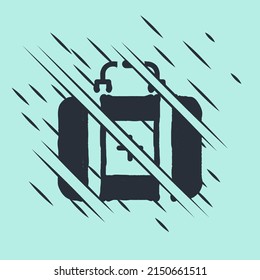 Black First aid Kit Symbol einzeln auf grünem Hintergrund. Medizinische Box mit Kreuz. Medizinische Ausrüstung für Notfälle. Konzept der Gesundheitsversorgung. Glitzer Stil. Vektorgrafik