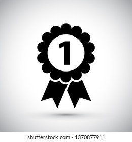 Black first place medal