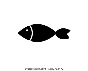 black fish icon. Vector illustration