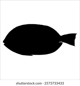 Black Fish silhouette vector illustration