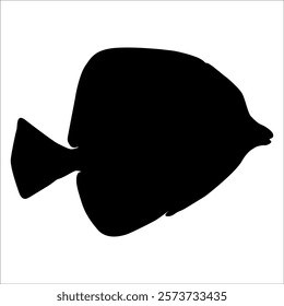 Black Fish silhouette vector illustration