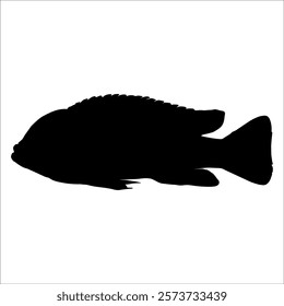 Black Fish silhouette vector illustration