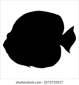 Black Fish silhouette vector illustration