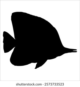 Black Fish silhouette vector illustration