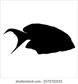 Black Fish silhouette vector illustration