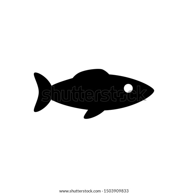 Black Fish White Background Stock Vector (Royalty Free) 1503909833 ...