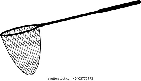 black fishing net icon vector