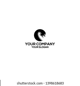 Black Fitness Gym Logo Design
