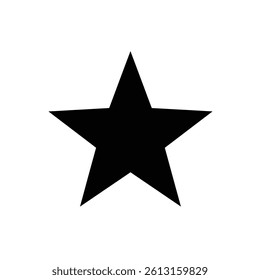 Black Five Pointed Star On White Background Illustration Icon Element