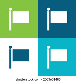 Black Flag Flat four color minimal icon set