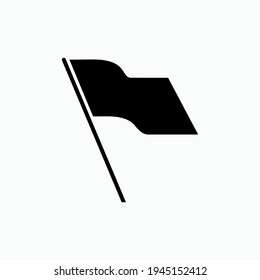 Black Flag Icon. Identity, Mark, Symbol.  Applied for Design, Presentation, Website or Apps Elements - Vector. 
Vector