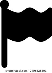 vector de signo de icono de bandera negra