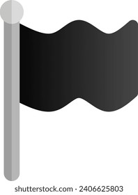 vector de signo de icono de bandera negra