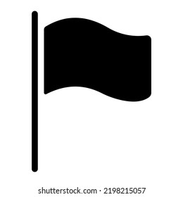 Black flag icon vector isolated on white background