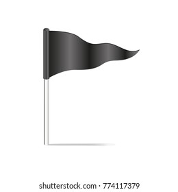 Black flag isolated on a white background