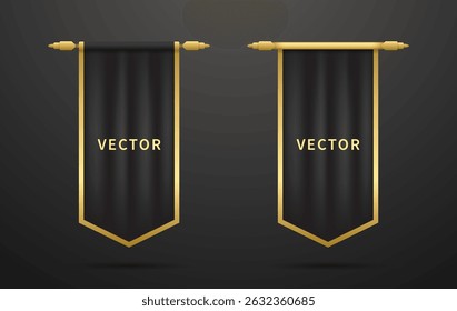 Black flag and luxury pennant