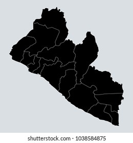 Black Flag Map of Liberia