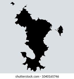 Black Flag Map of Mayotte