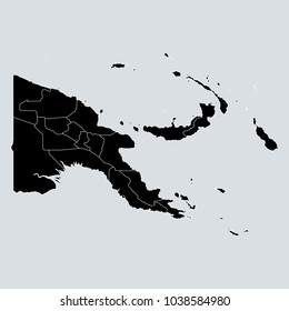 Black Flag Map of Papua New Guinea