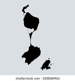 Black Flag Map of Saint Pierre Miquelon