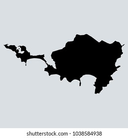 Black Flag Map of Sint Maarten