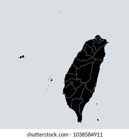 Black Flag Map of Taiwan