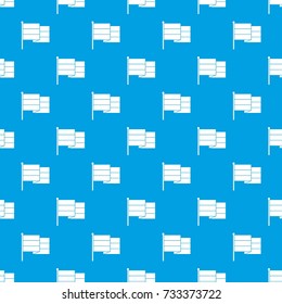 Black flag pattern repeat seamless in blue color for any design. Vector geometric illustration