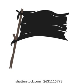 modelo de design de elemento de vetor de espaço vazio rasgado de sinalizador preto