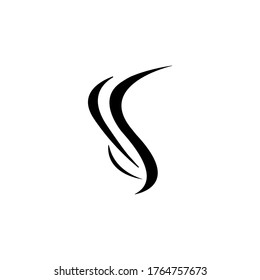 Logo de la llama negra con fondo blanco
