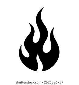 Black Flame Silhouette vector. Ideal for use as a tattoo, icon, web graphic design, and infographic concepts."