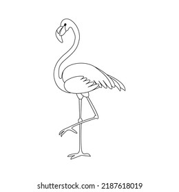 Icono del logo de Flamingo Negro.sobre fondo blanco