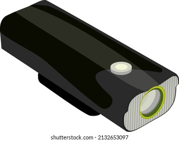 Black flash torch, illustration, vector on a white background.