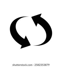 black flat arrow circle sign clip art icon