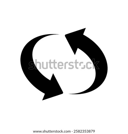 black flat arrow circle sign clip art icon