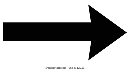 Black flat arrow icon, Go Straight arrow	