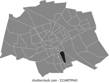 Mapa de ubicación resaltado en blanco y negro del VECINDARIO HELPMAN-OOST dentro del mapa administrativo gris de Groningen, Países Bajos