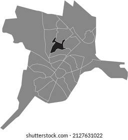 Mapa de ubicación resaltado en blanco y negro del DISTRITO PARK SCHOTHORST dentro del mapa administrativo gris de Amersfoort, Países Bajos