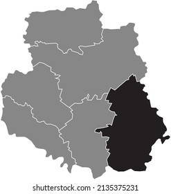 Mapa de ubicación resaltado en blanco y negro de la RAIÓN HAISYN dentro del mapa de las lluvias grises del área administrativa ucraniana del óblast de Vinnytsia, Ucrania