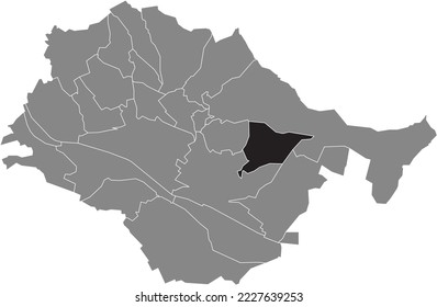 Mapa de ubicación resaltado en blanco y negro del MUNICIPIO KIMMICHSWEILER-OBERHOF dentro del mapa administrativo gris de Esslingen, Alemania